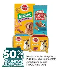 Condis Pedigree menjar i snacks per a gossos oferta