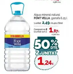 Condis Font Vella agu mineral natural oferta