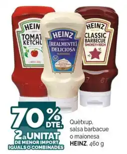 Condis Heinz quètxup salsa barbecue o maionesa oferta