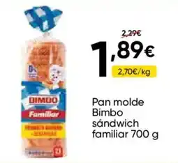 FROIZ Bimbo pan molde sandwich familiar oferta