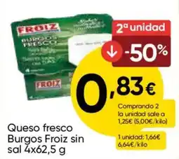 FROIZ Froiz queso fresco burgos sin sal oferta