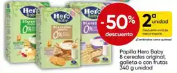 FROIZ Hero Baby papilla 8 cereales original, galleta o con frutas oferta