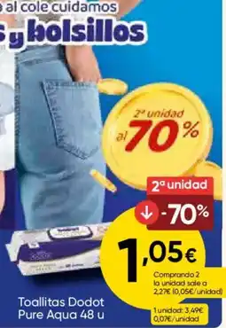 FROIZ Toallitas Dodot Pure Aqua oferta