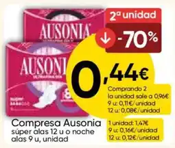 FROIZ Ausonia compresa súper alas 12 u o noche alas 9 u oferta