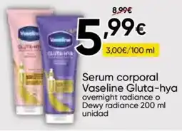 FROIZ Vaseline Serum corporal Gluta-hya overnight radiance o Dewy radiance oferta