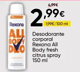 FROIZ Rexona all body fresh citrus spray oferta