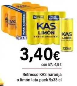 Cash Ifa Refresco KAS naranja o limón oferta