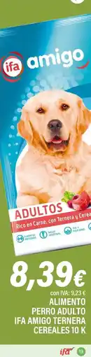 Cash Ifa ifa amigo perro adulto ternera cereales 10 k oferta