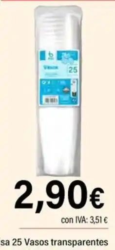 Cash Ifa Vasos transparentes oferta