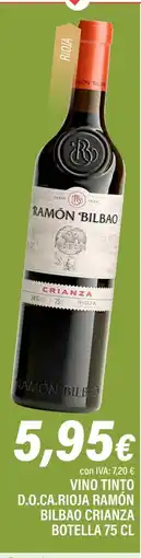 Cash Ifa Ramón Bilbao Vino tinto D.O. CA.rioja ramon bilboa crianza oferta