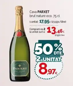 Condis Parxet cava brut nature eco oferta