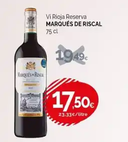 Condis Marqués de Riscal Vi Rioja Reserva oferta