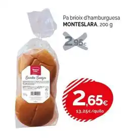 Condis Monteslara pa brioix d'hamburguesa oferta