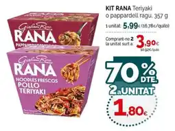 Condis Rana kit teriyaki o pappardell ragu oferta