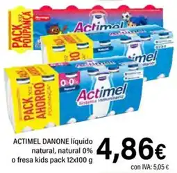 Cash Ifa Actimel líquido natural, natural 0% o fresa kids oferta