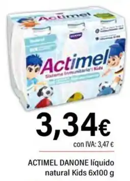 Cash Ifa Actimel Danone líquido natural Kids oferta