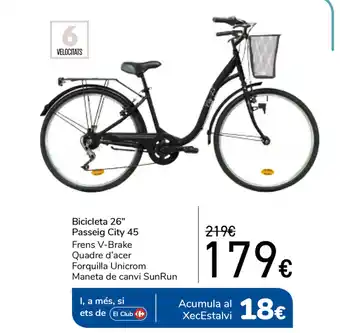 Carrefour Bicicleta 26" Passeig City 45 oferta