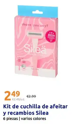Action Silea kit de cuchilla de afeitar y recambios oferta