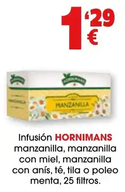 TOP Cash & Carry Hornimans manzanilla manzanilla con miel manzanilla con anís té tila o poleo menta oferta