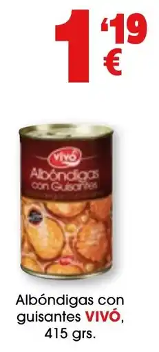 TOP Cash & Carry Vivó albóndigas con guisantes oferta