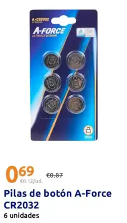 Action A-Force pilas de botón CR2032 oferta