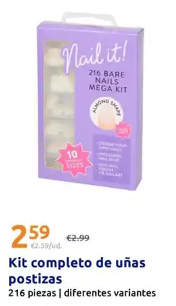 Action Nail it! kit completo de uñas postizas oferta
