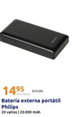 Action Philips batería externa portátil oferta