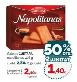Condis Cuétara napolitanas oferta