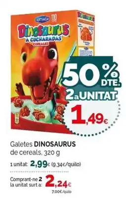 Condis Artiach Dinosaurus a Cucharadas Cereales oferta