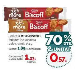 Condis Lotus Biscoff galetas farcides oferta