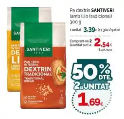 Condis Santiveri pan 100% integral dextrin tradicional oferta