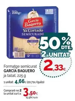 Condis García Baquero formatge semicurat ja tallat oferta