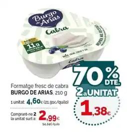 Condis Burgo de Arias formatge fresc de cabra oferta
