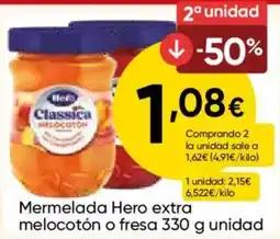 FROIZ Hero mermelada extra melocotón o fresa oferta