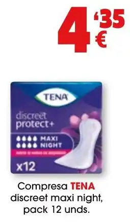 TOP Cash & Carry Tena compresa discreet maxi night oferta