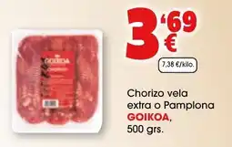 TOP Cash & Carry Goikoa chorizo vela extra o Pamplona oferta
