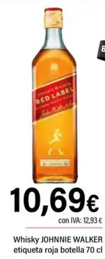 Cash Ifa Whisky JOHNNIE WALKER etiqueta roja oferta