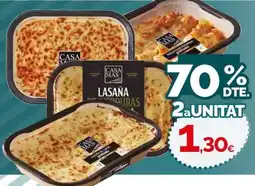 Condis Casa Mas lasaña de verduras oferta