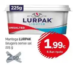 Condis Lurpak mantega lleugera sense sal oferta