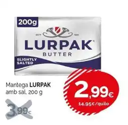 Condis Lurpak mantega amb sal oferta
