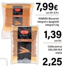 Cash Ifa romero macarrón integral o spaghetti integral oferta