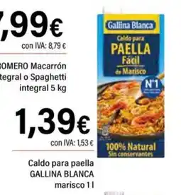 Cash Ifa Gallina Blanca caldo para paella marisco oferta