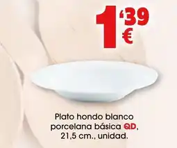 TOP Cash & Carry Plato hondo blanco porcelana básica QD, oferta
