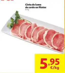 Alcampo Cinta de lomo de cerdo en filetes oferta