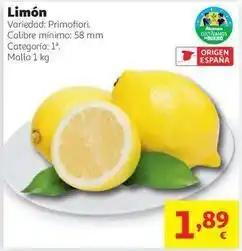 Alcampo Origen - limón oferta