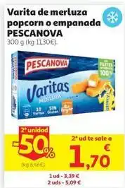 Alcampo Pescanova - varita de merluza popcorn o empanada oferta