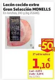 Alcampo Monells - lacon cocido extra gran seleccion oferta