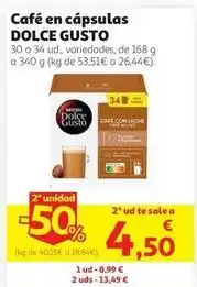Alcampo Dolce gusto - café en cápsulas oferta
