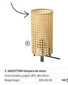 IKEA 9 saxhyttan lampara de mesa oferta