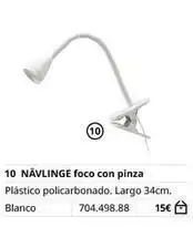IKEA Blanco - 10 navlinge foco con pinza oferta